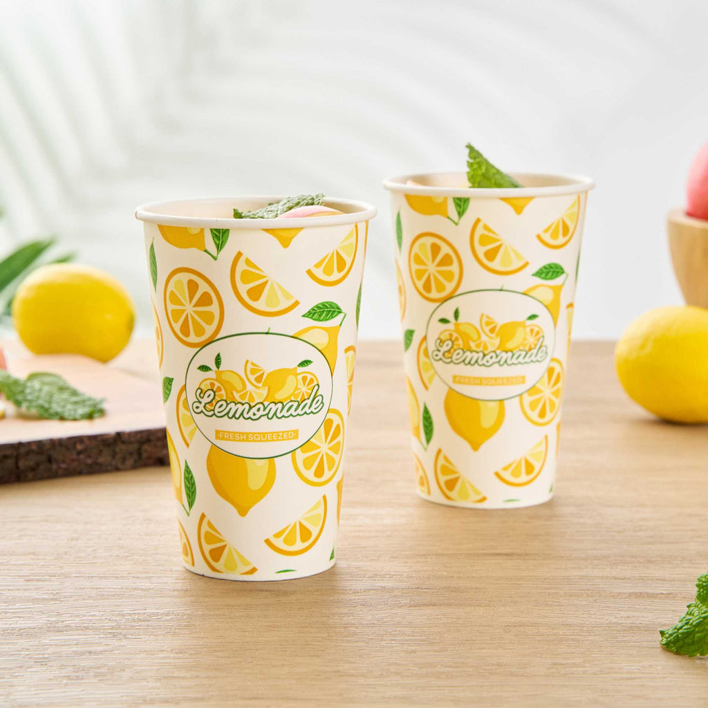 Chef 101 16 oz Poly Paper Lemonade Cup - 500 count box