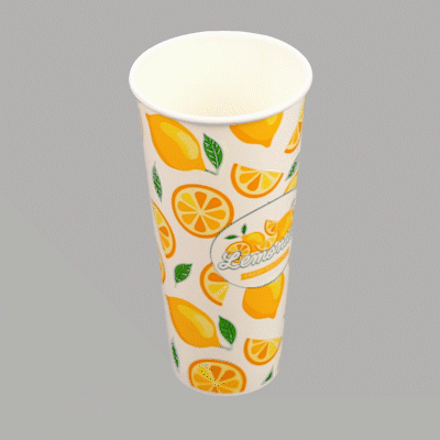 Chef 101 24 oz Tall Poly Paper Lemonade Cup - 500 count box