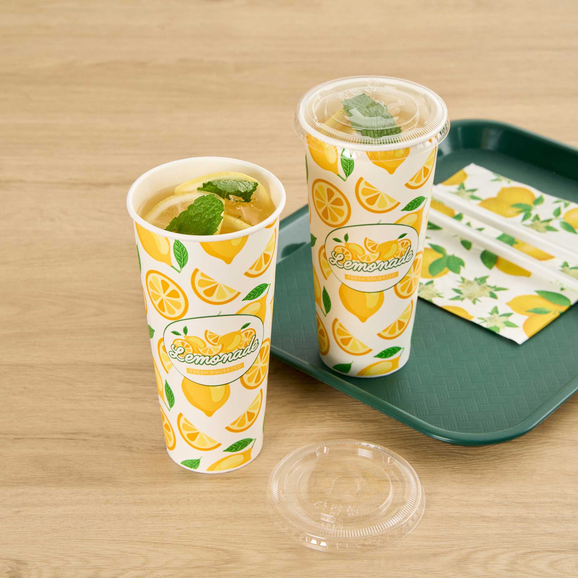 Chef 101 24 oz Tall Poly Paper Lemonade Cup - 500 count box