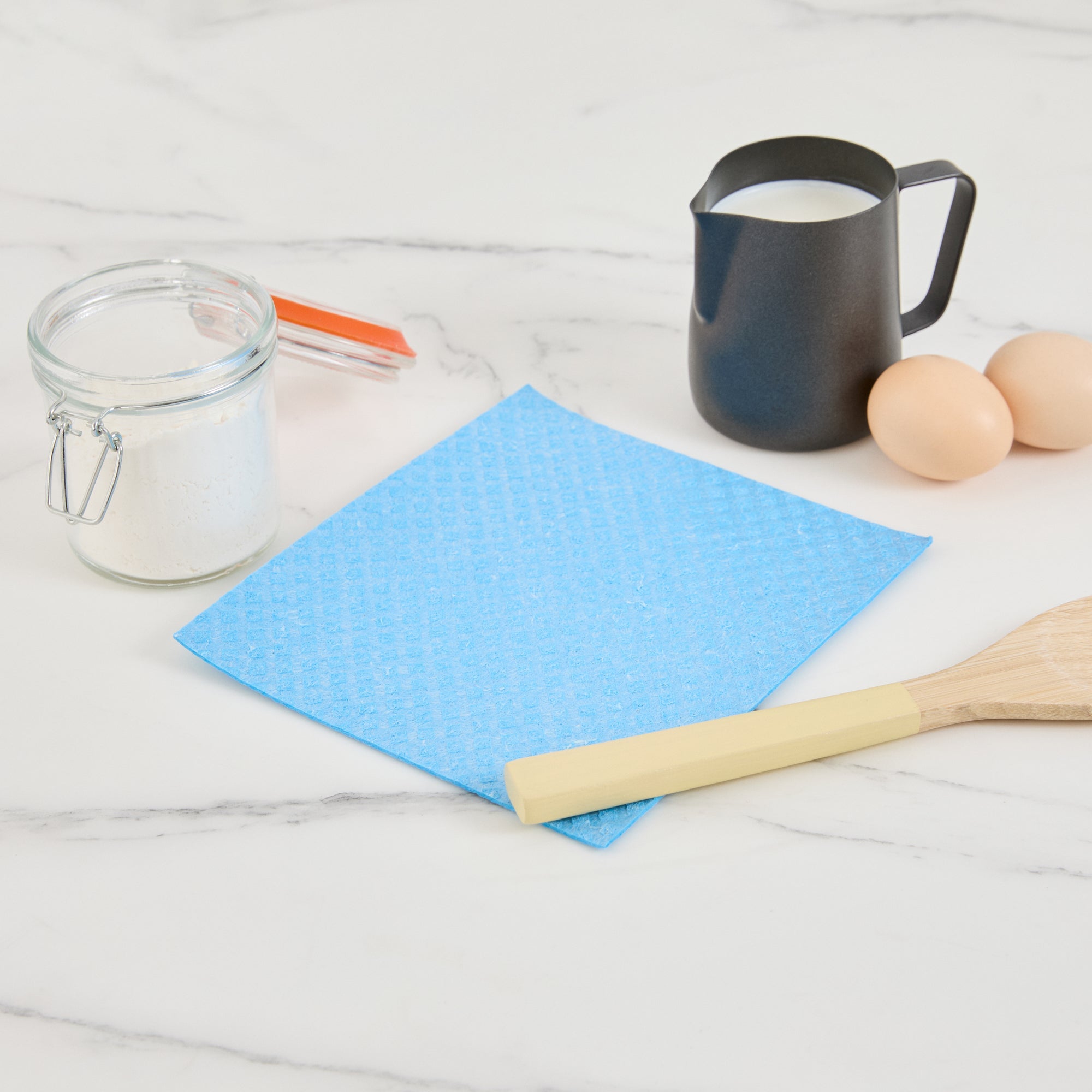 Clean Tek Professional Blue Reusable Swedish Dishcloth - 6 3/4" x 7 3/4" - 200 count box