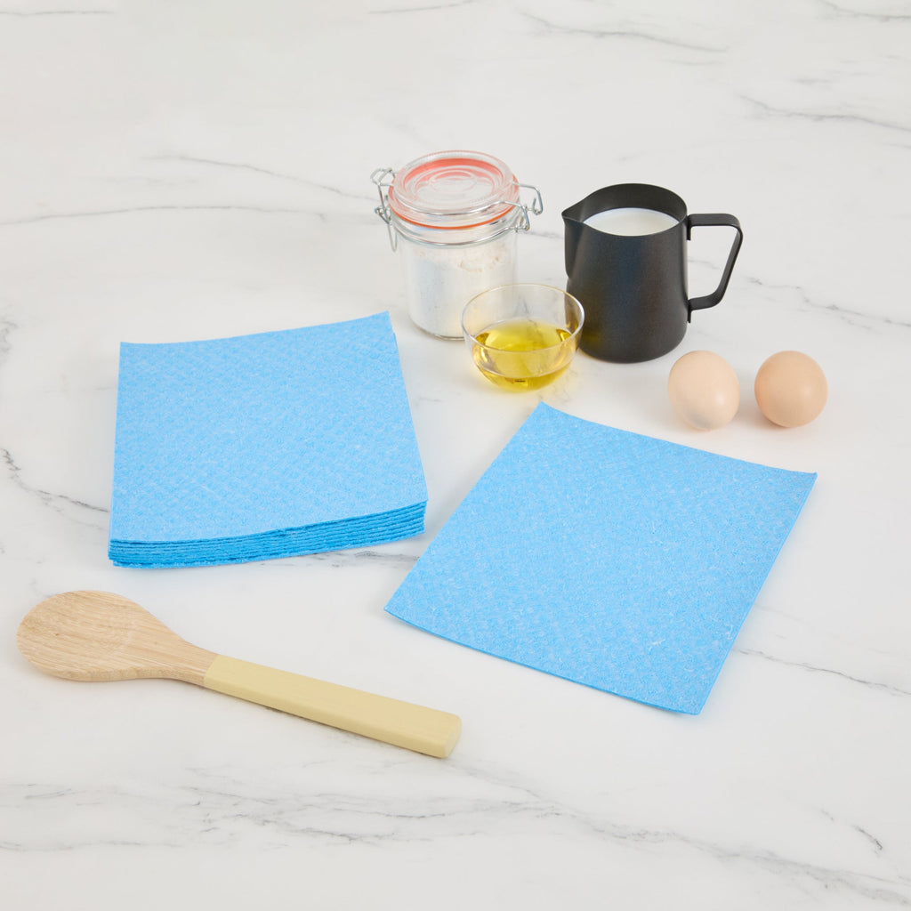 Clean Tek Professional Blue Reusable Swedish Dishcloth - 6 3/4" x 7 3/4" - 200 count box