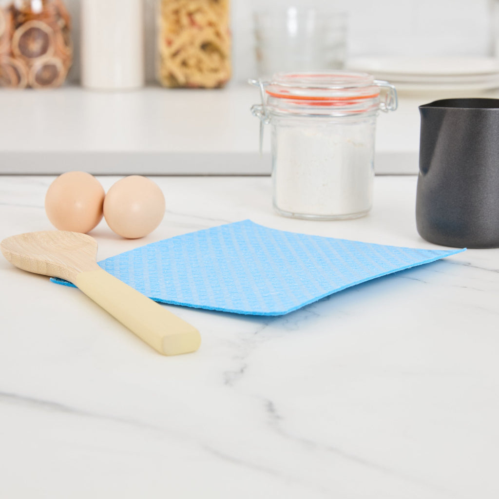 Clean Tek Professional Blue Reusable Swedish Dishcloth - 6 3/4" x 7 3/4" - 200 count box