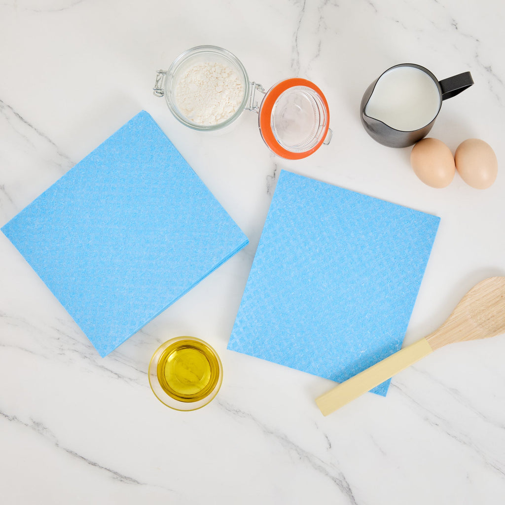 Clean Tek Professional Blue Reusable Swedish Dishcloth - 6 3/4" x 7 3/4" - 200 count box