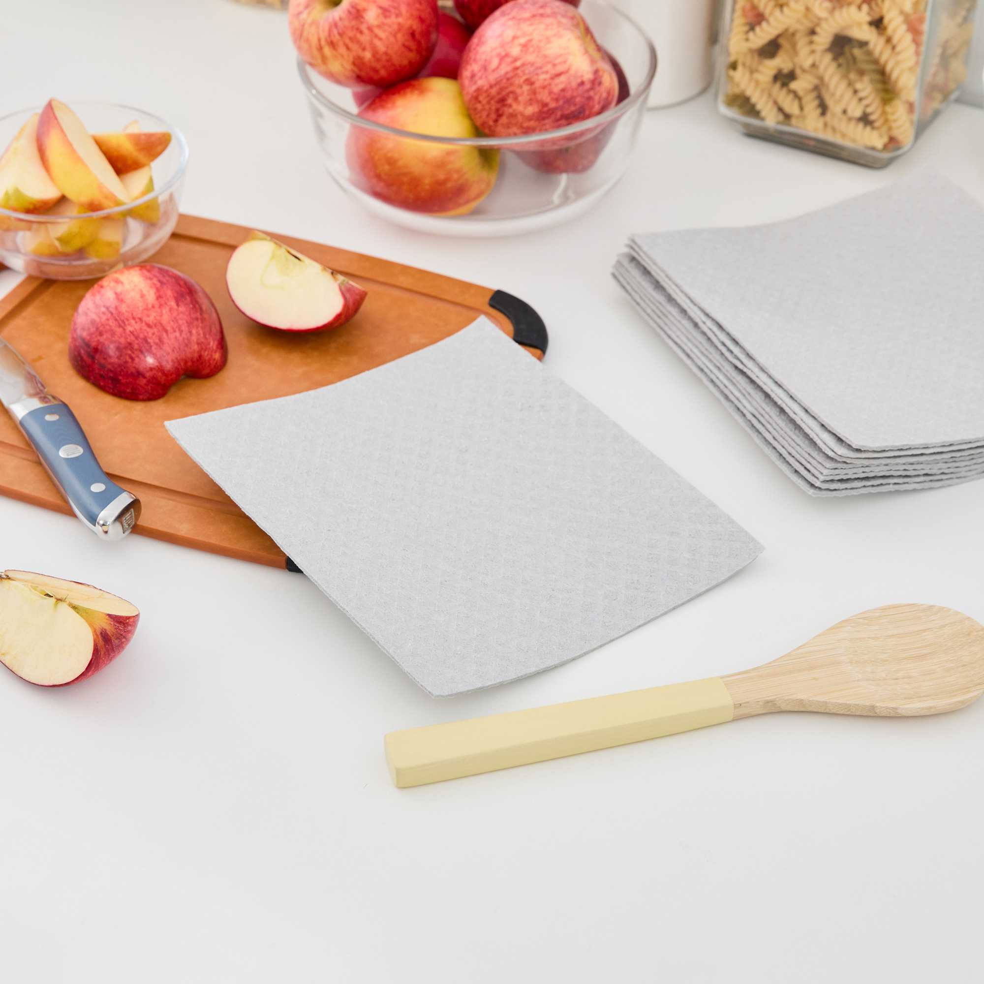 Clean Tek Professional Gray Reusable Swedish Dishcloth - Biodegradable - 6 3/4" x 7 3/4" - 10 count box