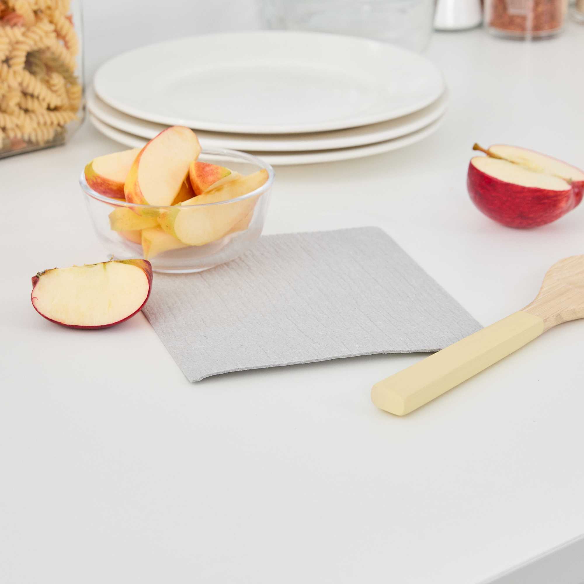 Clean Tek Professional Gray Reusable Swedish Dishcloth - Biodegradable - 6 3/4" x 7 3/4" - 10 count box