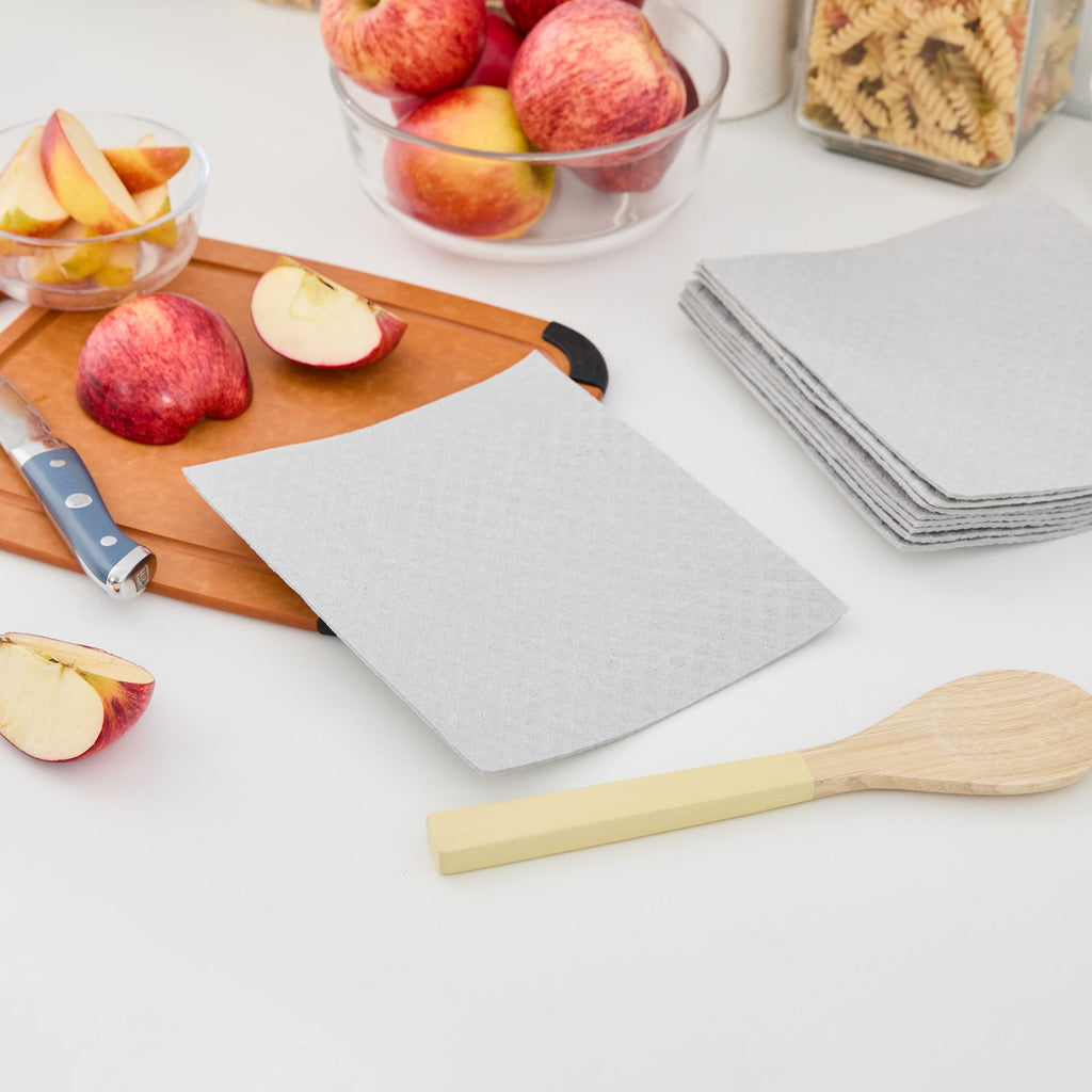 Clean Tek Professional Gray Reusable Swedish Dishcloth - 6 3/4" x 7 3/4" - 200 count box