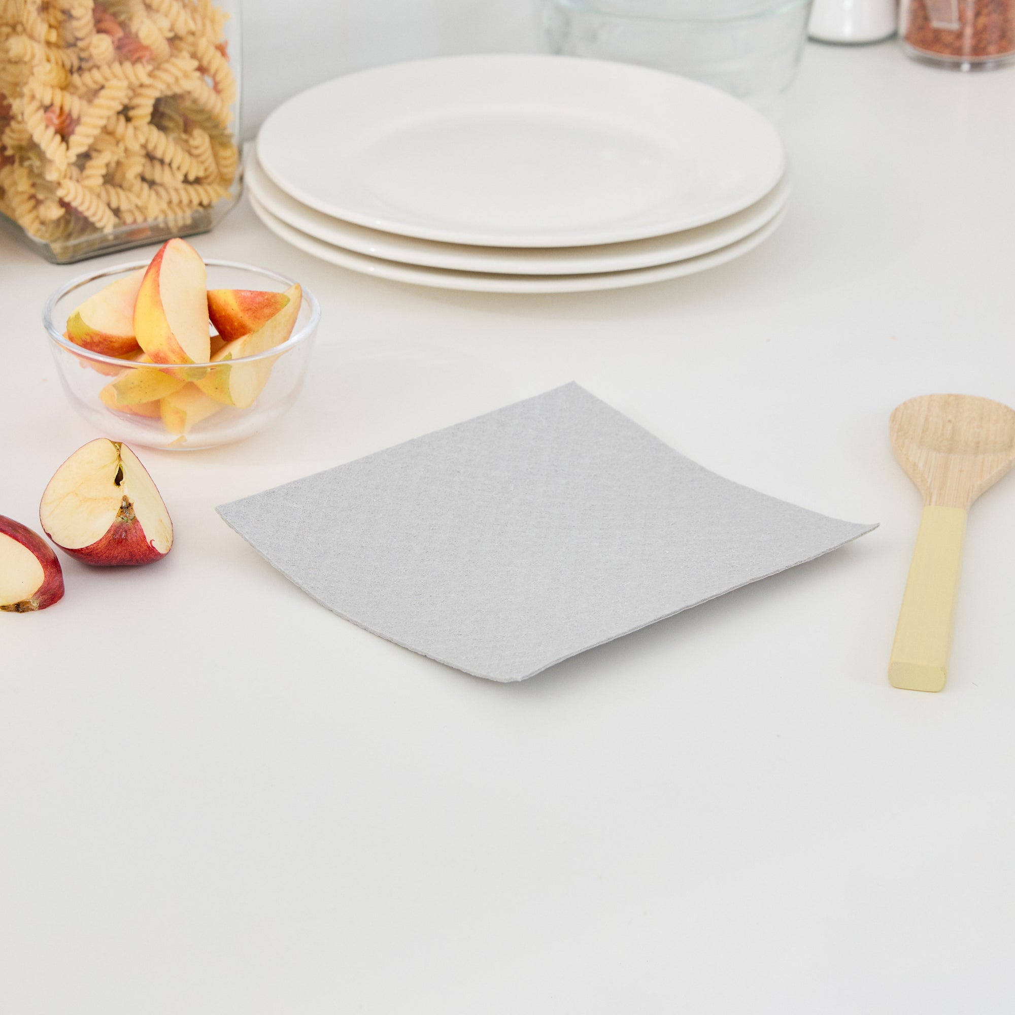 Clean Tek Professional Gray Reusable Swedish Dishcloth - 6 3/4" x 7 3/4" - 200 count box