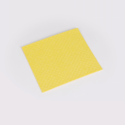 Clean Tek Professional Yellow Reusable Swedish Dishcloth - Biodegradable - 6 3/4" x 7 3/4" - 10 count box