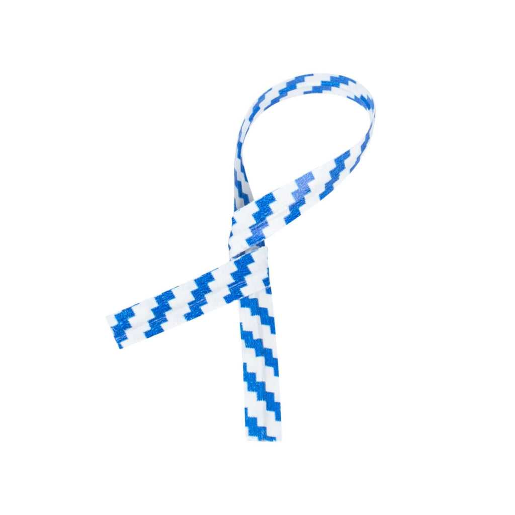 Bag Tek Blue Stripe Paper Twist Tie / Bag Tie - Laminated - 4" - 500 count box