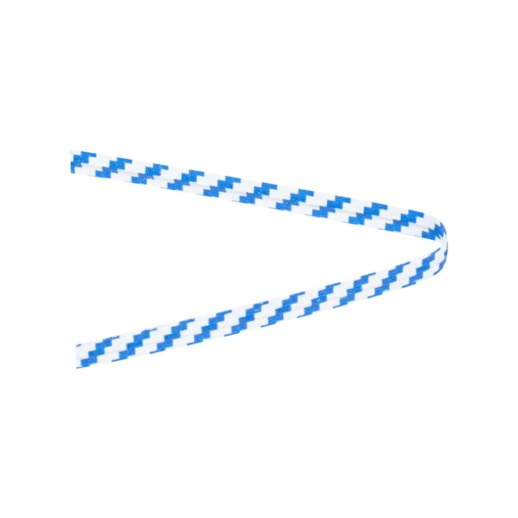 Bag Tek Blue Stripe Paper Twist Tie / Bag Tie - Laminated - 4" - 5000 count box