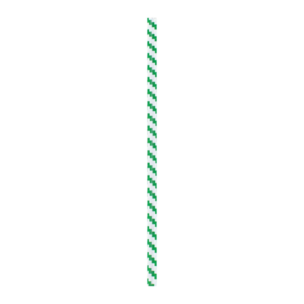 Bag Tek Green Stripe Paper Twist Tie / Bag Tie - Laminated - 4" - 5000 count box
