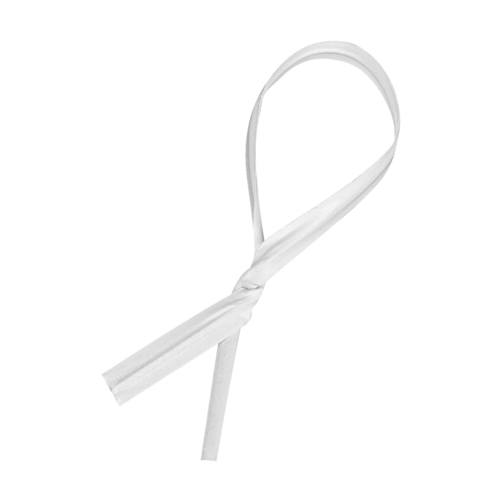 Bag Tek White Paper Twist Tie / Bag Tie - Laminated - 4" - 50000 count box
