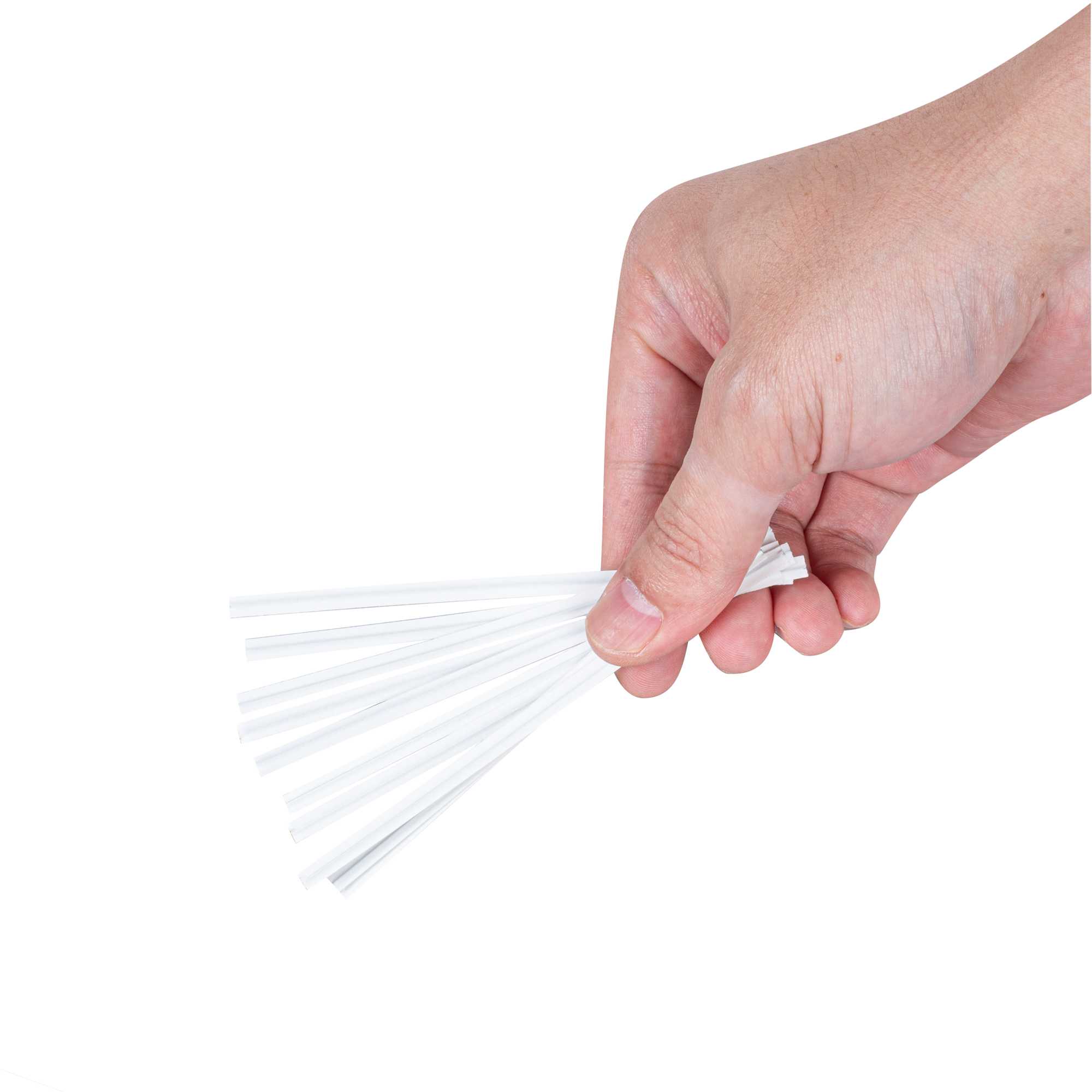 Bag Tek White Paper Twist Tie / Bag Tie - Laminated - 4" - 5000 count box