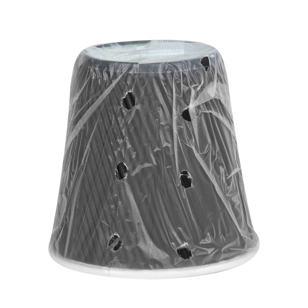 Restpresso 8 oz Black Paper Hot Cup - Individually Wrapped, Ripple Wall - 25 count box
