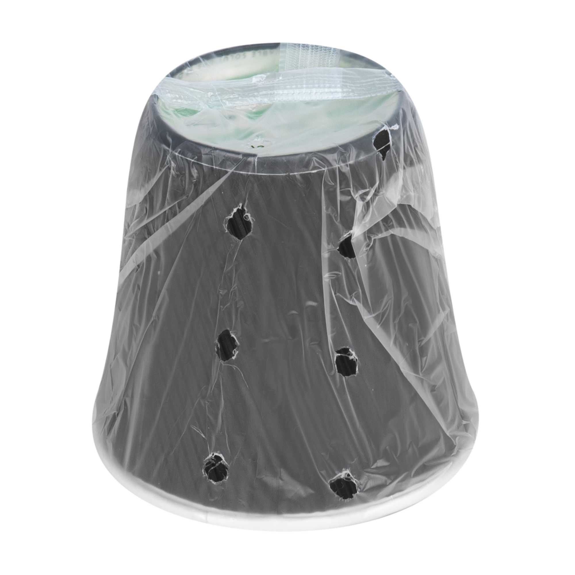 Restpresso 8 oz Black Paper Hot Cup - Individually Wrapped, Ripple Wall - 25 count box