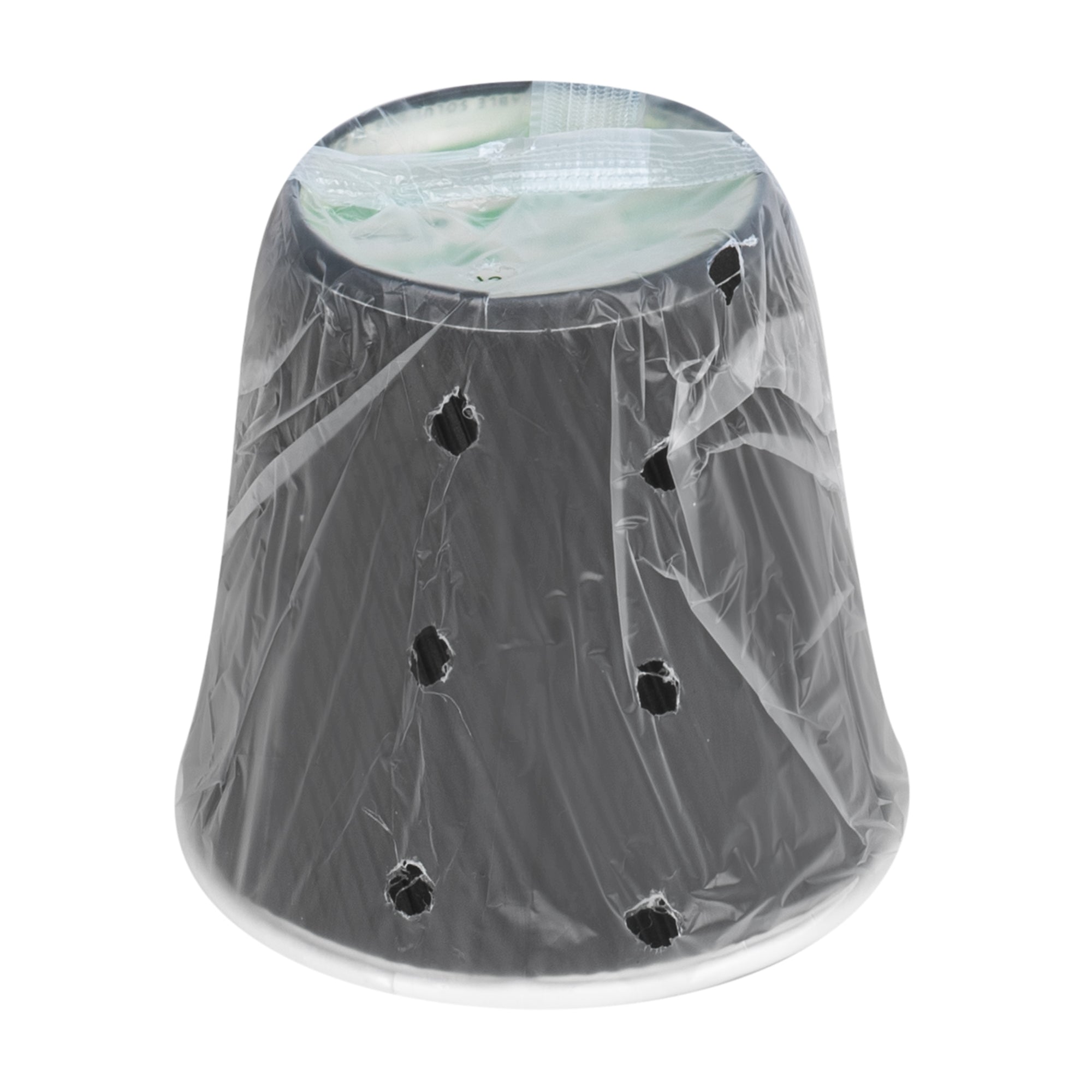 Restpresso 8 oz Black Paper Hot Cup - Individually Wrapped, Ripple Wall - 500 count box