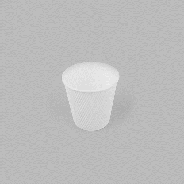 Restpresso 8 oz White Paper Hot Cup - Individually Wrapped, Ripple Wall - 25 count box