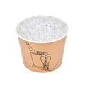 Cater Tek 5 lb Kraft Disposable Paper Ice Bucket - 7 1/2" x 7 1/2" x 5 3/4" - 10 Count Box
