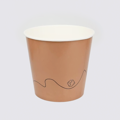 Cater Tek 10 lb Kraft Disposable Paper Ice Bucket - 8 3/4" x 8 3/4" x 8 1/4" - 10 Count Box
