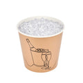 Cater Tek 10 lb Kraft Disposable Paper Ice Bucket - 8 3/4" x 8 3/4" x 8 1/4" - 100 Count Box