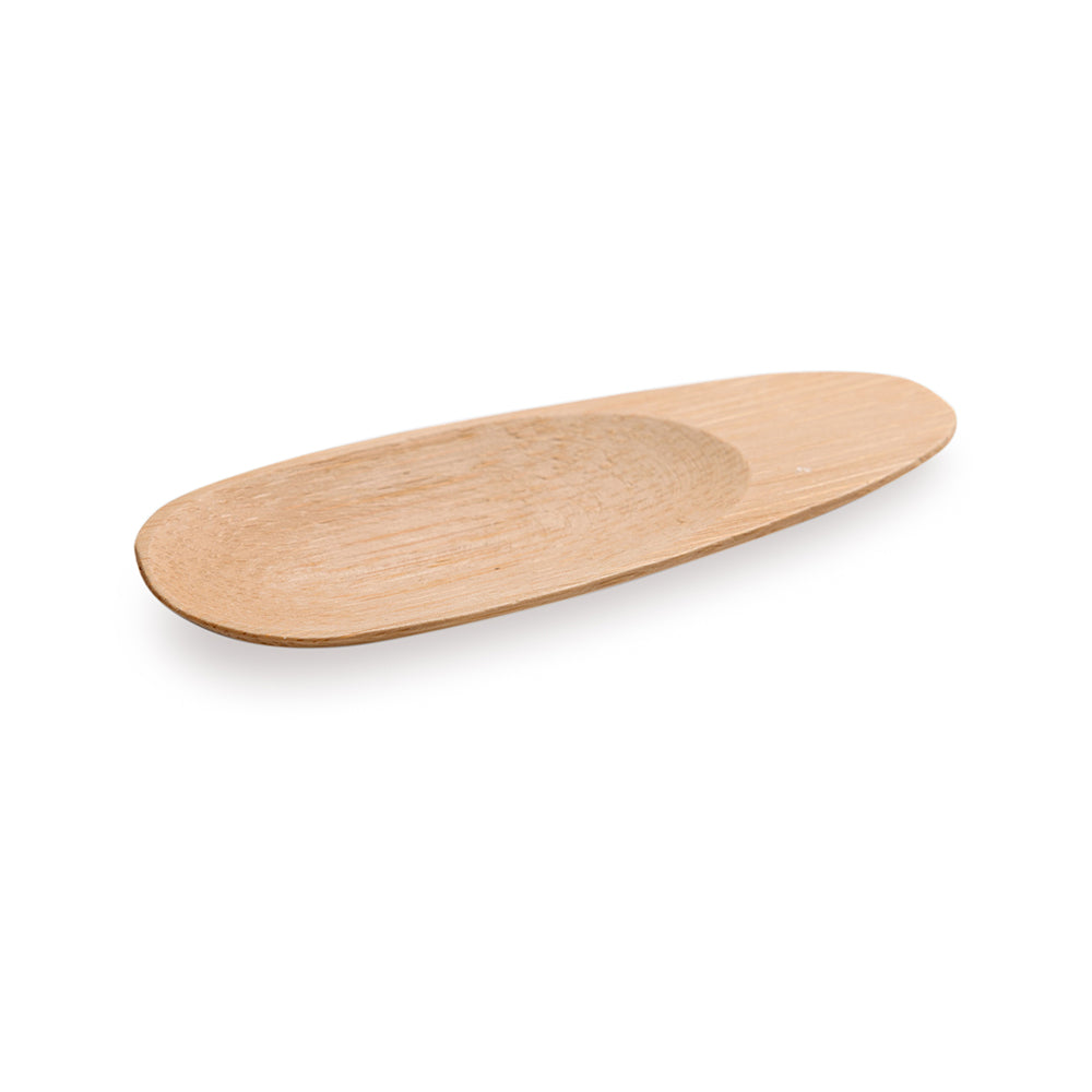 Bambuddha Natural Bamboo Spoon - Carved - 4 1/4" x 1 1/4" - 100 count box