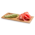 Bambuddha Rectangle Natural Bamboo Duo Plate - 4 3/4" x 2 1/2" x 1/2" - 100 count box