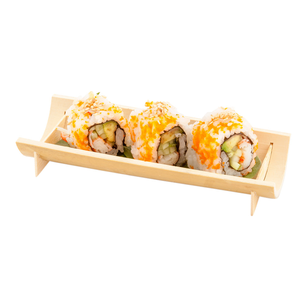 Bambuddha Rectangle Natural Bamboo Large Canoe - 6" x 2 1/4" x 1" - 100 count box
