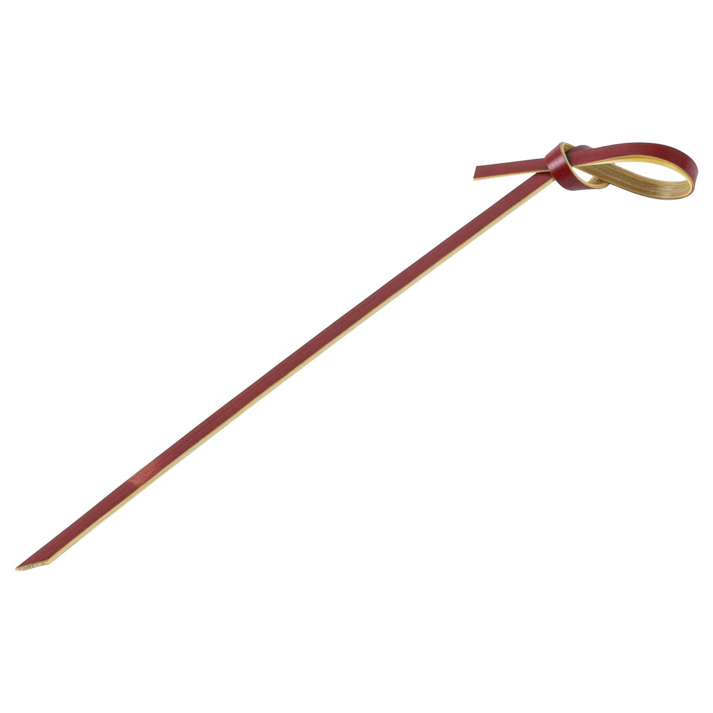 Pixy Brown Bamboo Knotted Pick - 4" x 1/2" - 1000 count box