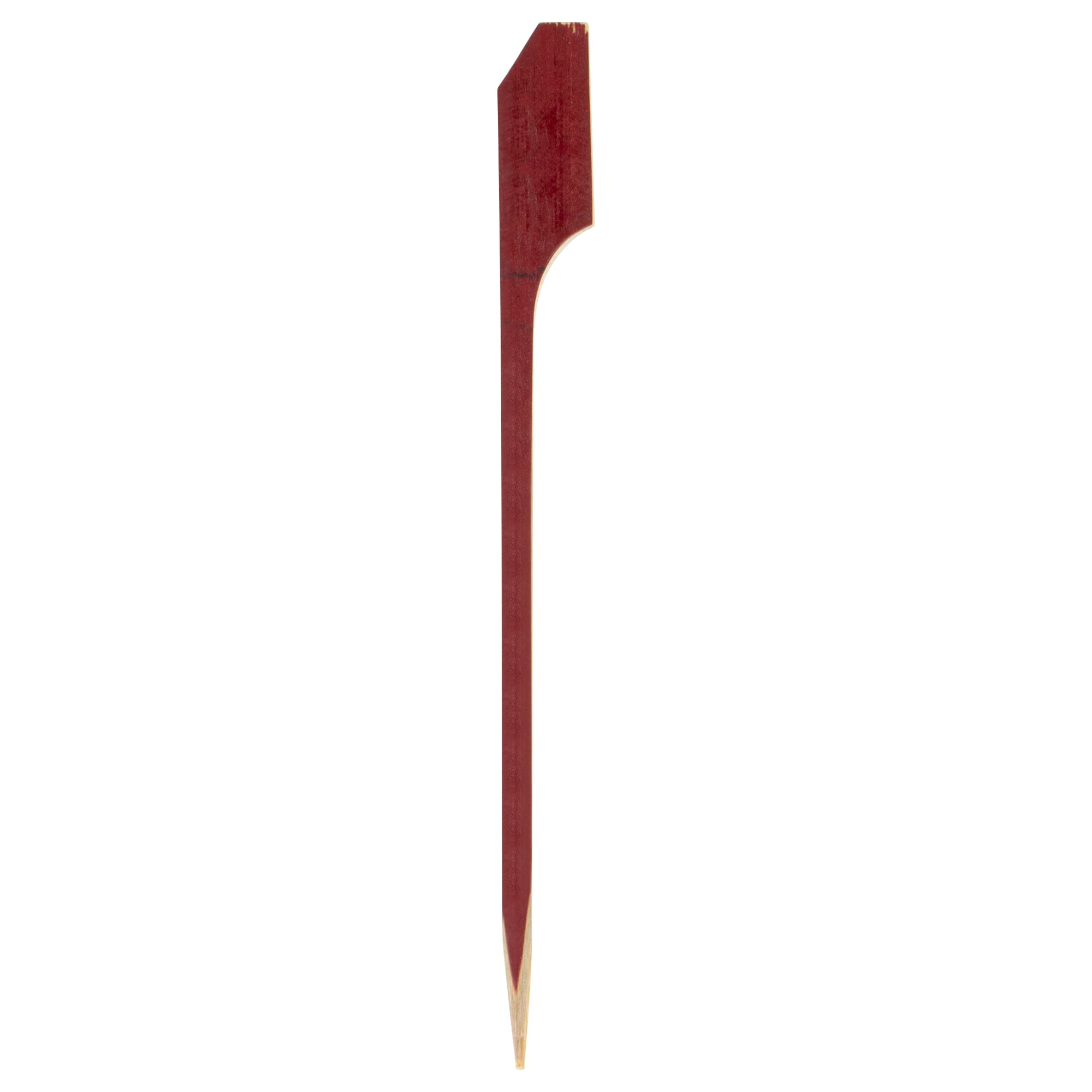Pixy Red Bamboo Paddle Pick - 4" - 1000 count box