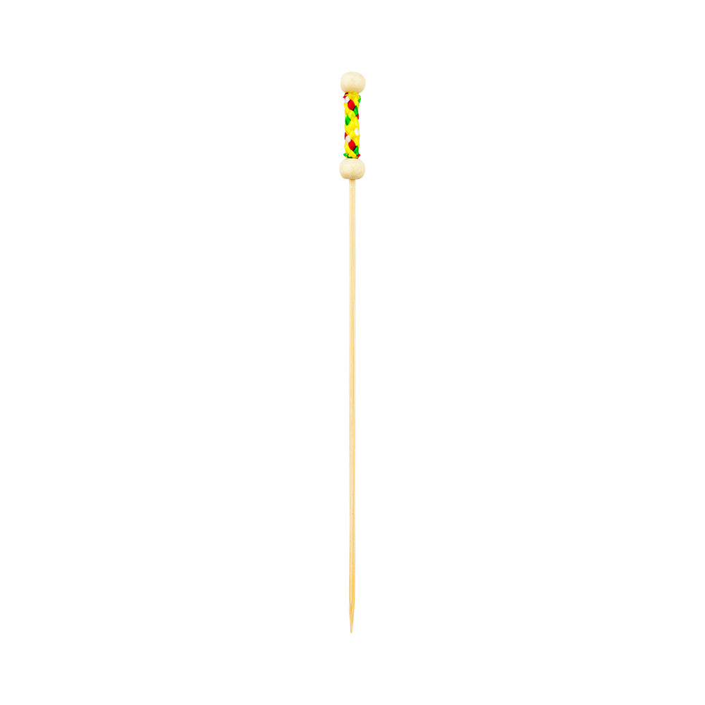 Pixy Yellow Bamboo Braided Skewer - 6" - 1000 count box