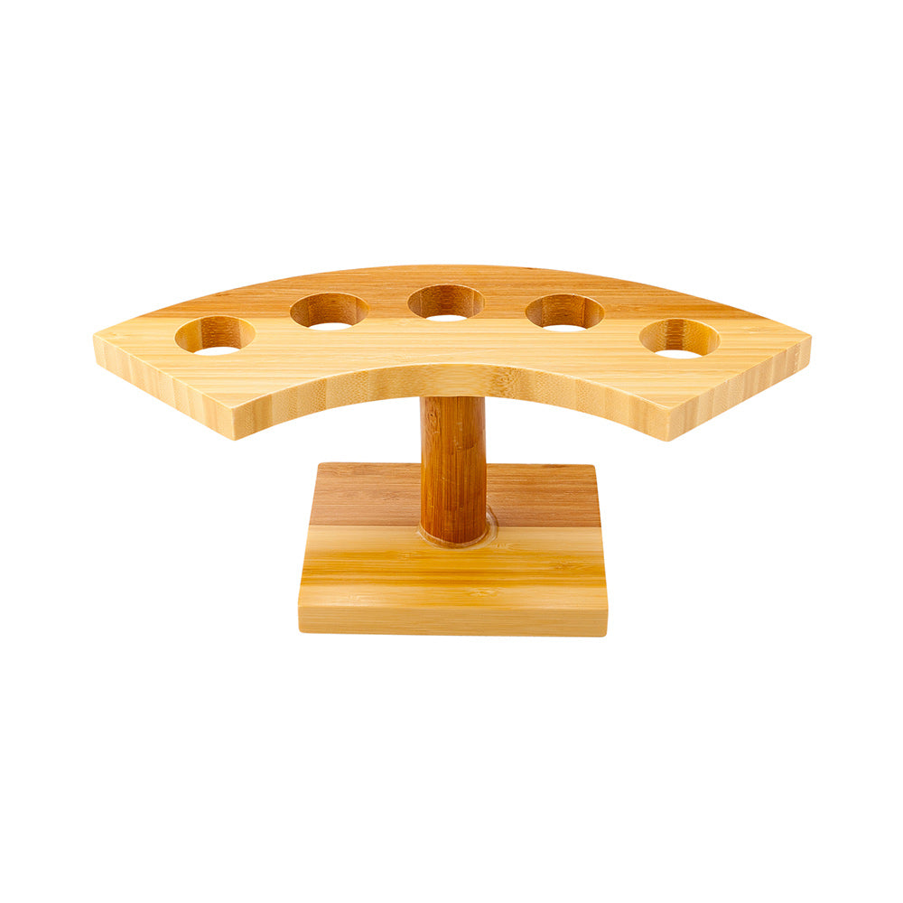 Bambuddha Crescent Natural Bamboo Cone Stand - 5 slots - 10" x 4 1/2" x 4" - 1 count box