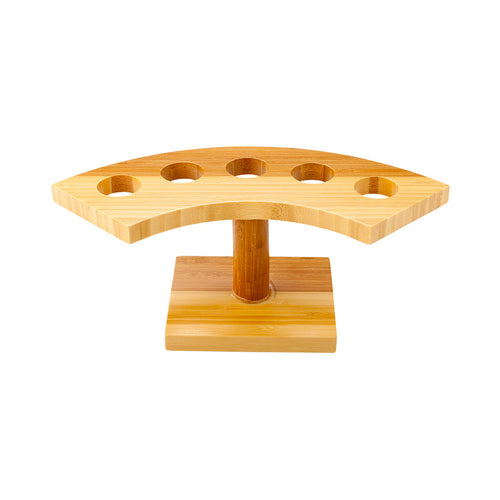 Bambuddha Crescent Natural Bamboo Cone Stand - 5 slots - 10" x 4 1/2" x 4" - 1 count box