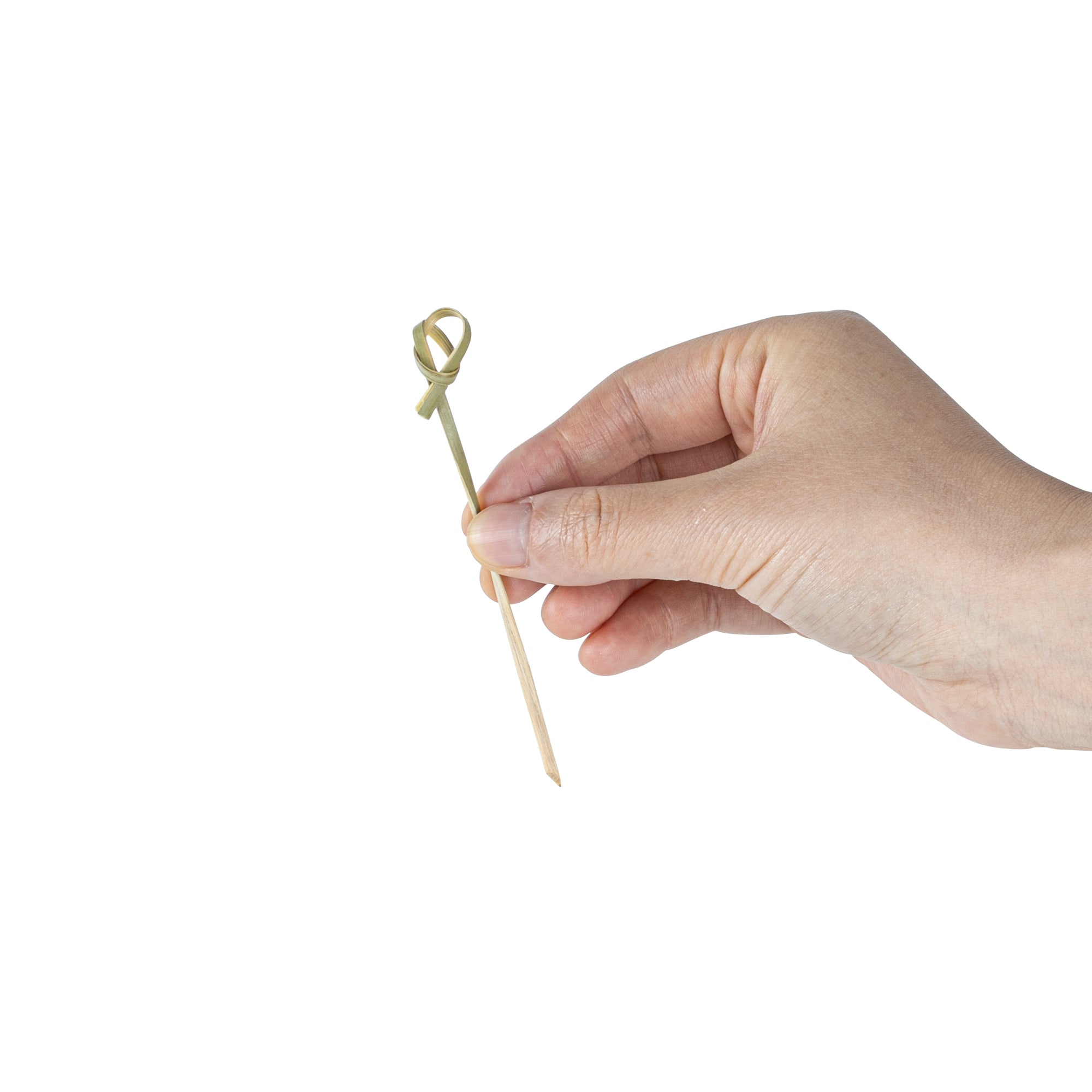 Pixy Natural Bamboo Twisted Knot Pick - 4" x 1/2" - 1000 count box