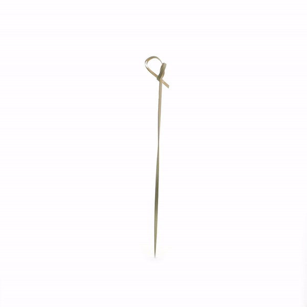 Pixy Natural Bamboo Twisted Knot Skewer - 6" x 1/2" - 1000 count box