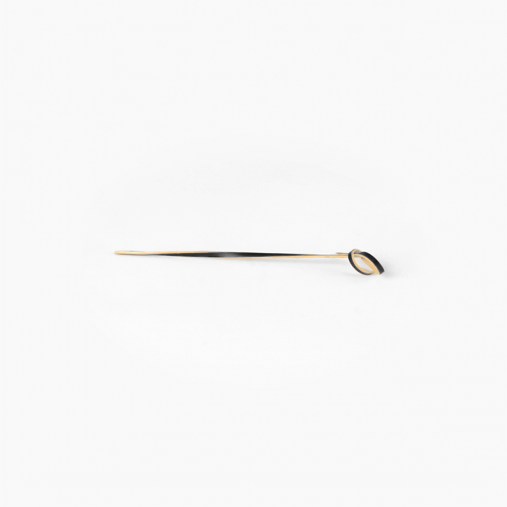 Pixy Black Bamboo Twisted Knot Pick - 4" x 1/2" - 1000 count box