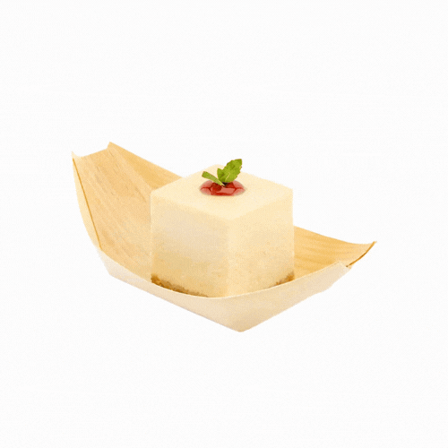 Taipei Natural Pinewood Small Food Tray / Boat - 4 1/2" x 2 1/2" x 1/2" - 200 count box