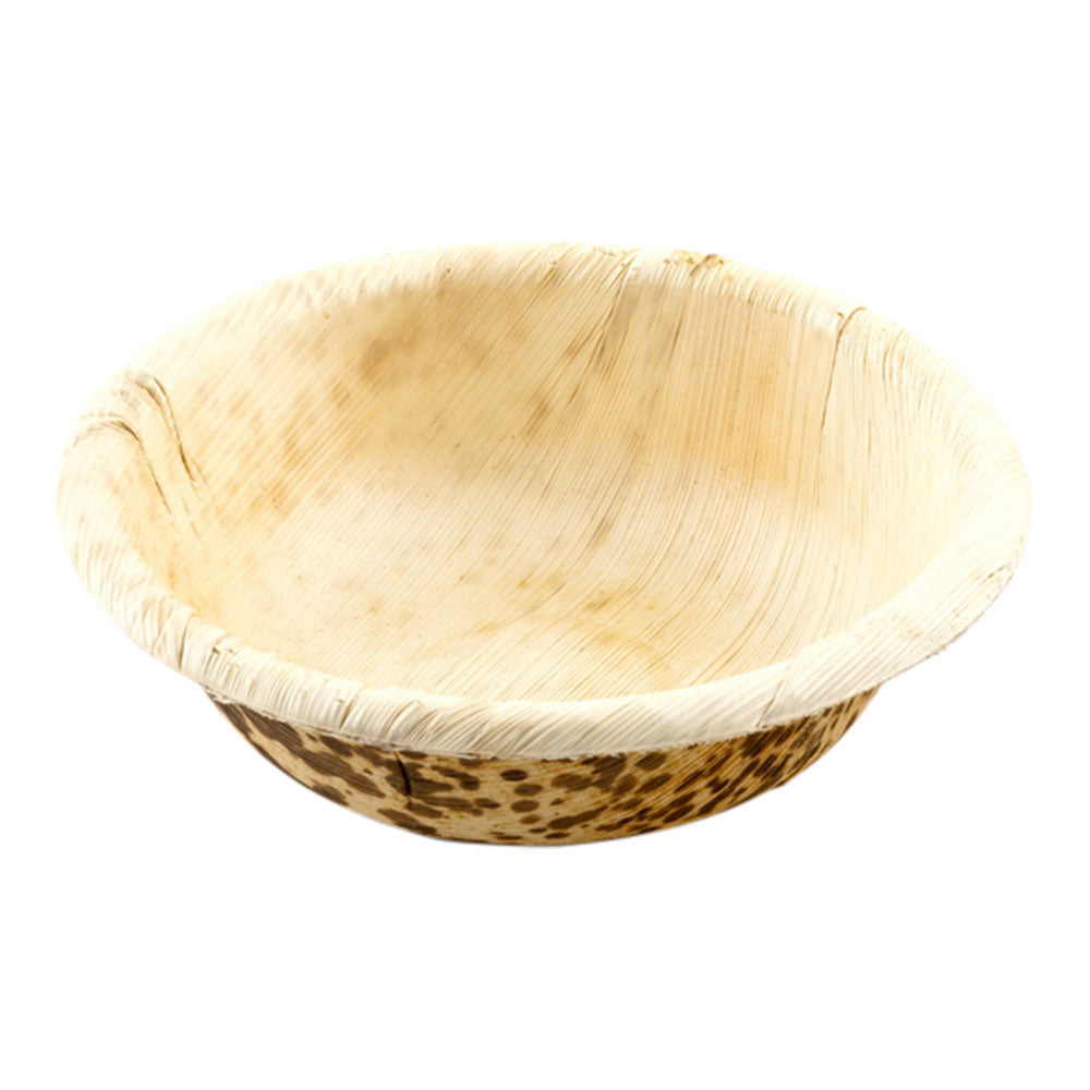 Bambuddha 7 oz Round Natural Bamboo Bowl - 5" x 5" x 1 1/2" - 50 count box