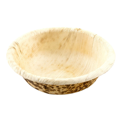 Bambuddha 7 oz Round Natural Bamboo Bowl - 5" x 5" x 1 1/2" - 50 count box