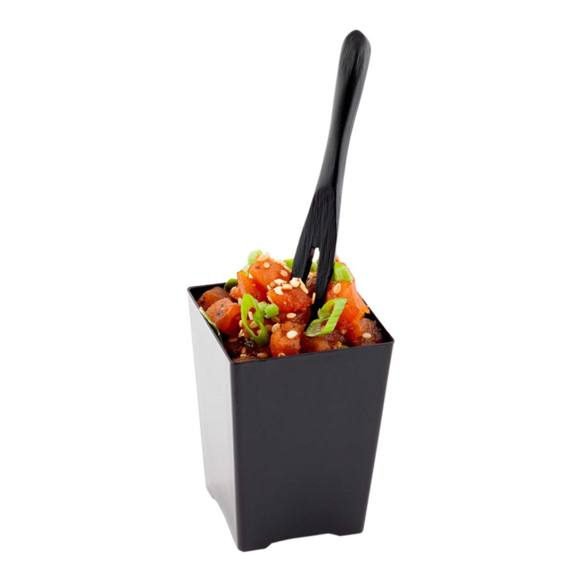 Bambuddha Black Bamboo Mini Fork - 3 1/2" - 100 count box