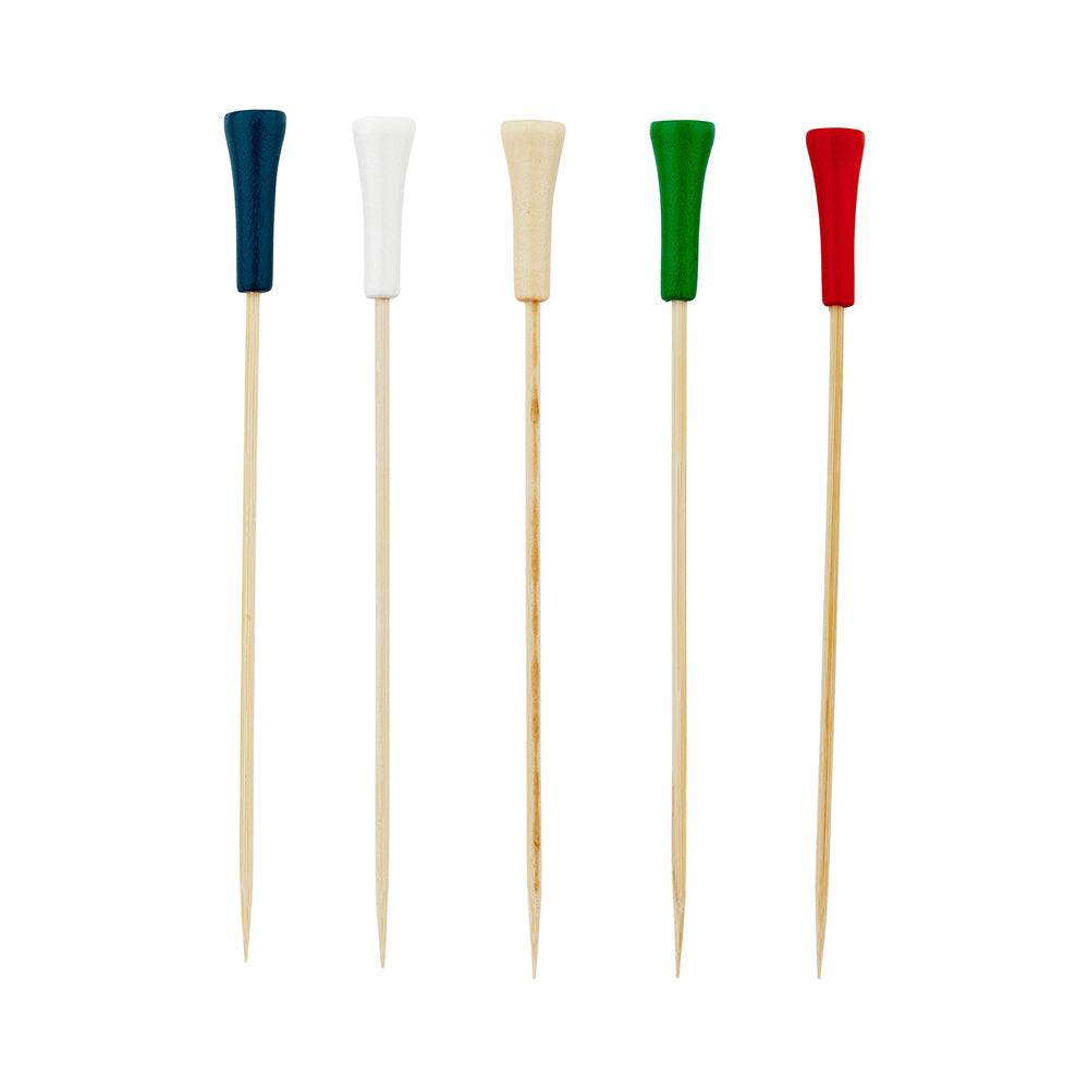 Pixy Assorted Bamboo Golf Tee Skewer - 6" - 1000 count box