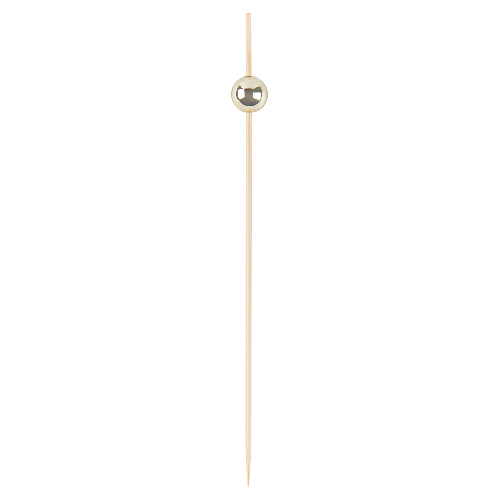 Pixy Gold Bamboo Sphere Skewer - 6" - 1000 count box