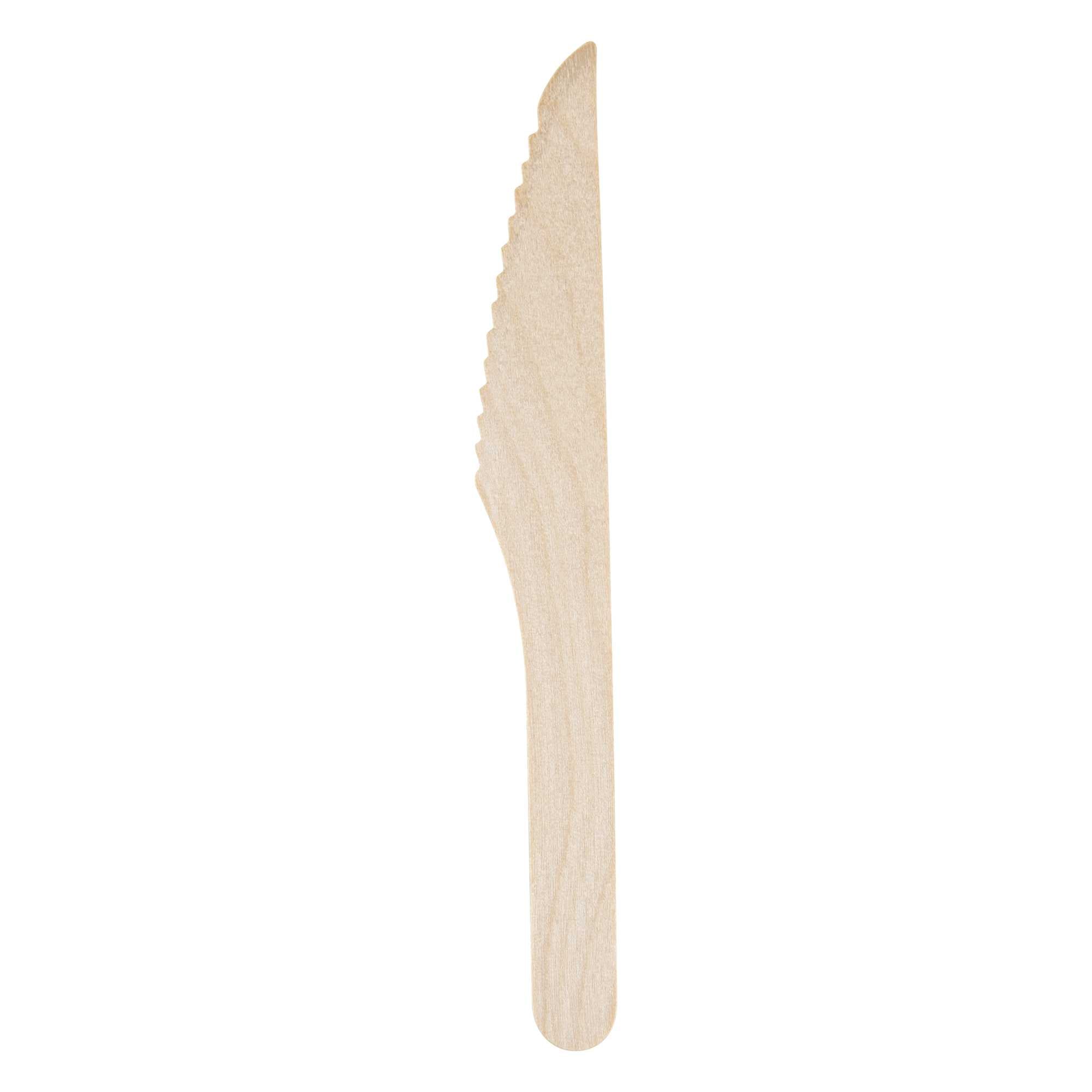 Taipei Natural Wood Knife - 6 1/2" x 3/4" - 500 count box