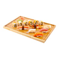 Bambuddha Rectangle Natural Bamboo Tray - Solid - 14" x 9 1/2" x 1/2" - 1 count box