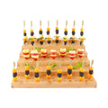 Pixy Natural Bamboo Pick Stand / Skewer Holder - 180 holes - 14 1/4" x 14 1/4" x 5 3/4" - 1 count box