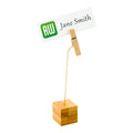 Bambuddha Natural Bamboo Name Card Holder - Wood Clip - 5" x 1" x 1" - 100 count box