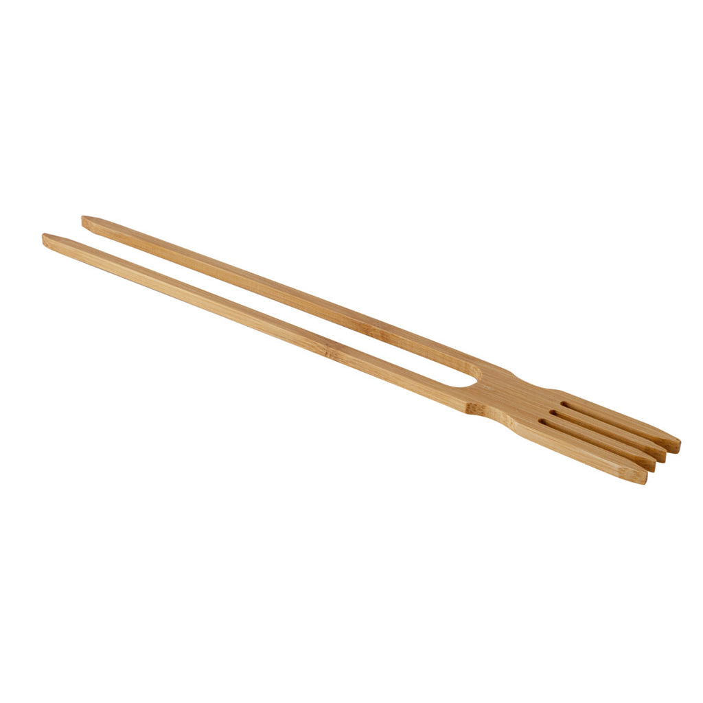 Bambuddha Natural Bamboo Chop Fork Duo Utensil - 10" x 1 1/2" x 1/2" - 100 count box