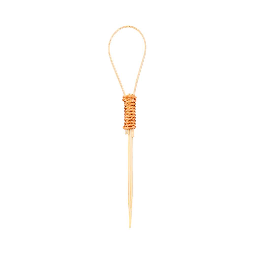 Pixy Munchkin Natural Bamboo Hoop Pick - 2 1/2" x 1/2" - 1000 count box
