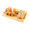 Bambuddha Japanese Shinto Rectangle Natural Bamboo Sushi Plate - 10 1/2" x 7" x 1" - 1 count box