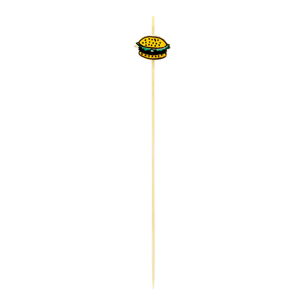 Pixy Natural Bamboo Burger Skewer - 6" x 1/2" - 1000 count box