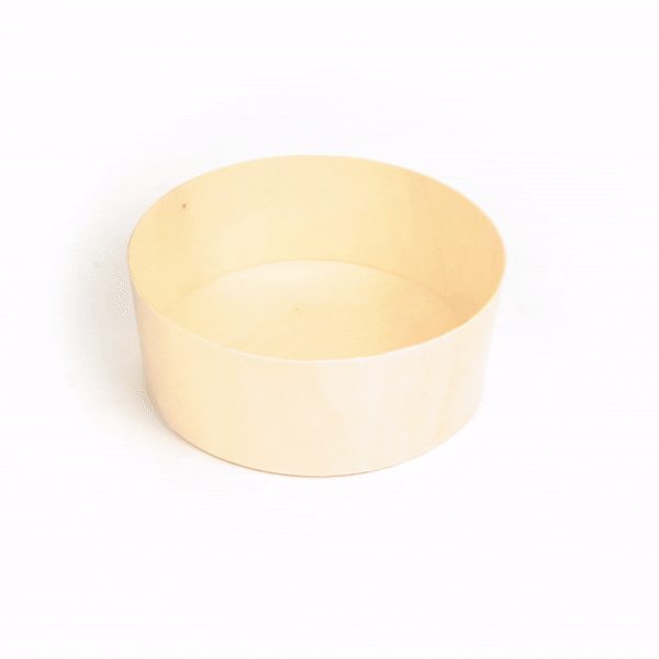 Taipei 16 oz Round Poplar Small Container - 6" x 6" x 1 3/4" - 100 count box